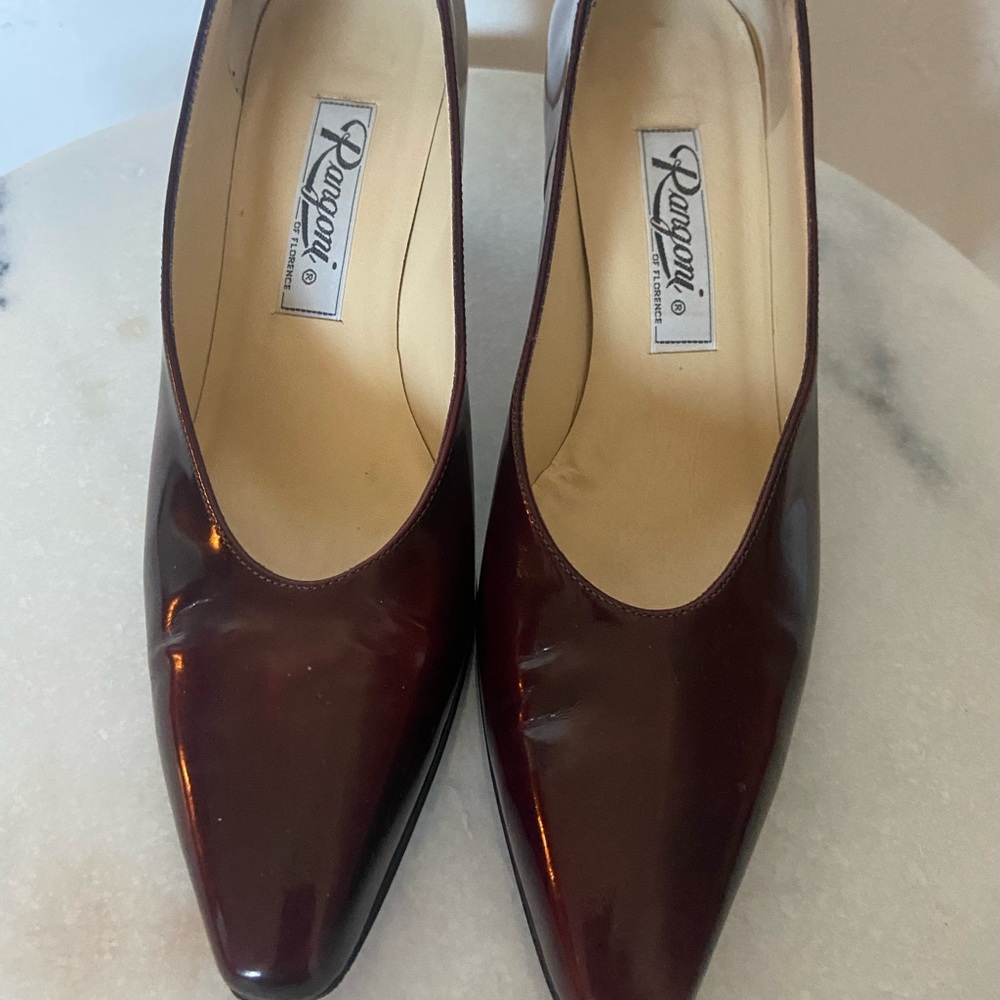 Rangoni of Florence brown leather heels, Sz 7
